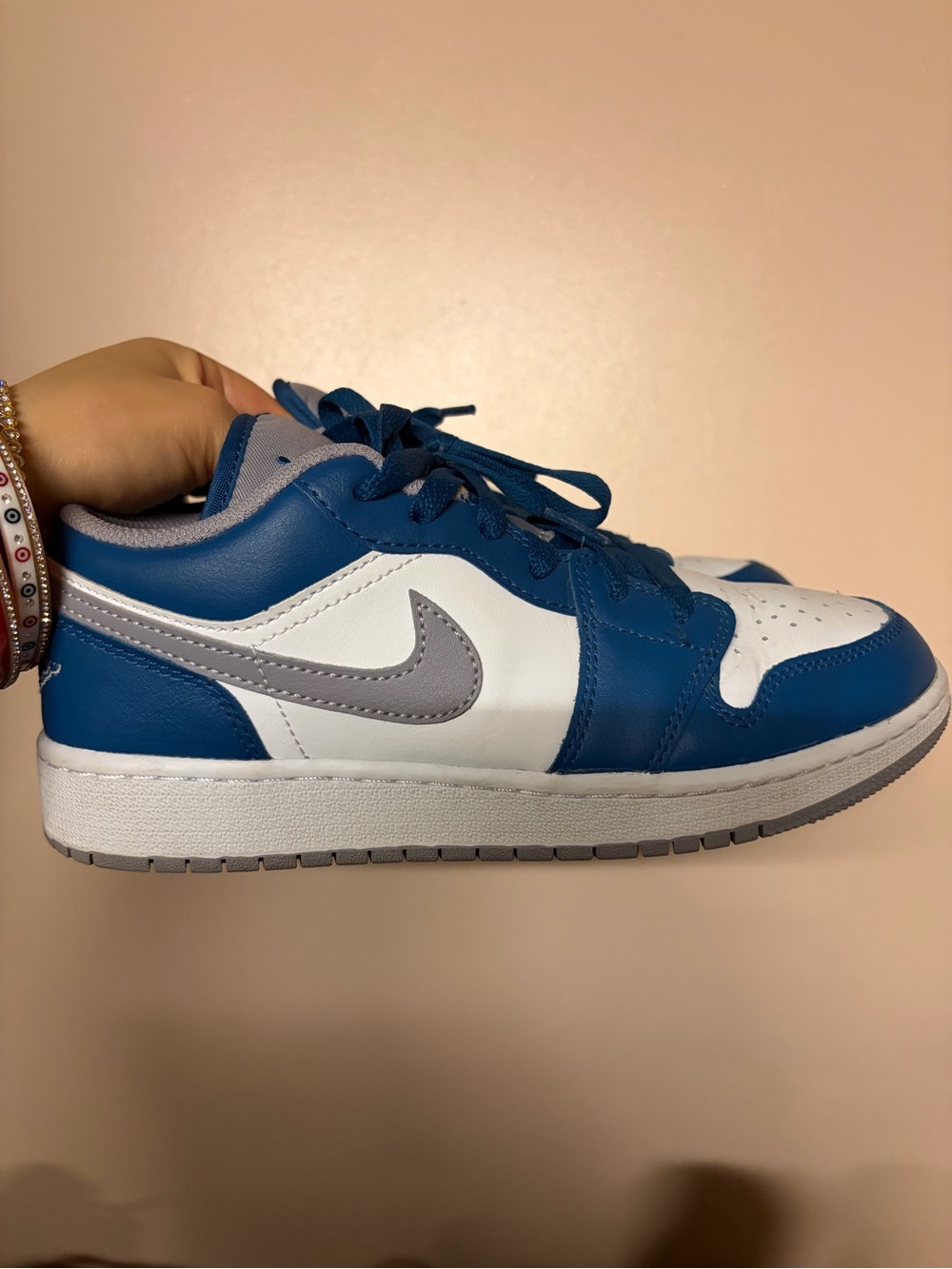 Air Jordan 1 Kids 5Y True Blue Lows